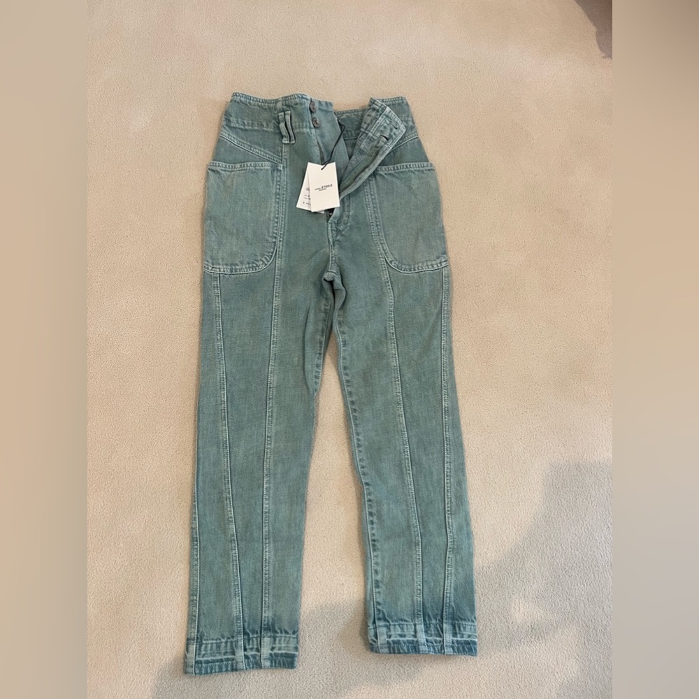 Isabel Etoile Marant Tucson high-rise slim-leg jeans.